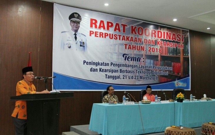 Sambutan Kadis Perpustakaan dan Kearsipan Daerah Provinsi Bengkulu Atisar Sulaiman.