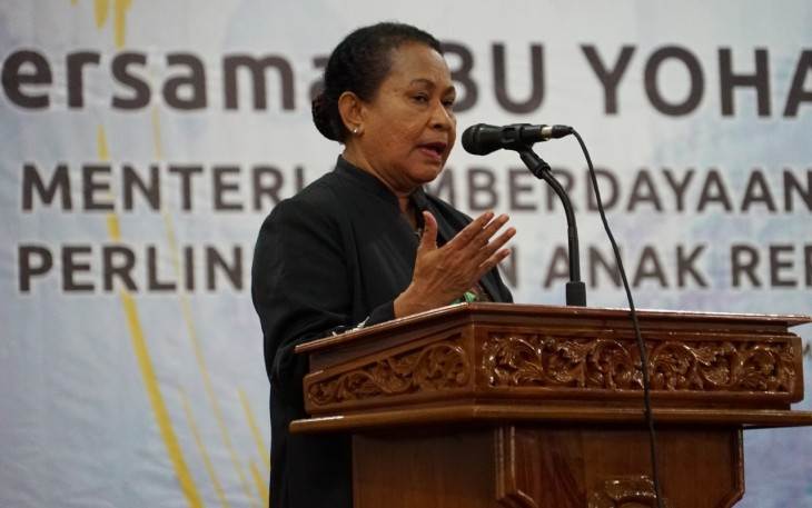 Sambutan dari Menteri PP-PA RI, Yohana Susana Yambise.