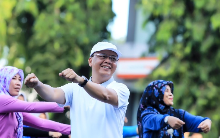 Plt Gubernur Rohidin Mersyah Senam Pagi Dengan ASN di Lingkungan Pemerintah Daerah Provinsi 