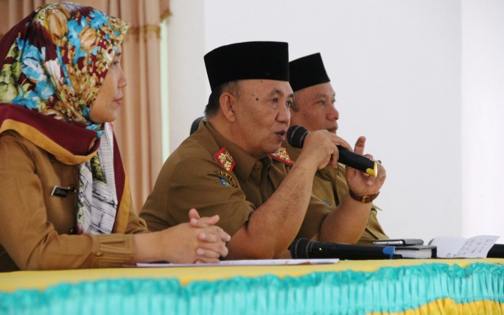 Sekda Provinsi Bengkulu Nopian Andusti hadir dan Menyampaikan Materi Tentang Issu Strategis Perencanaan Dalam Pembangunan Provinsi Bengkulu, di Ruang Kelas Diklat PIM IV.