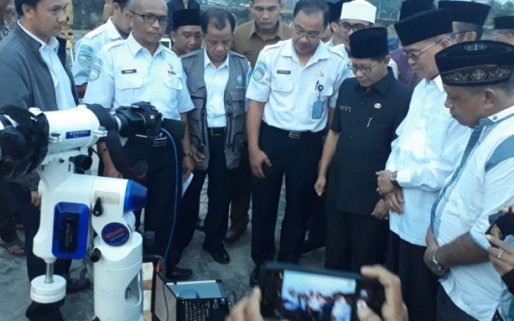 Kemenag Provinsi Bengkulu saat melakukan hisab penentuan awal puasa Ramadhan 1439 Hijriah