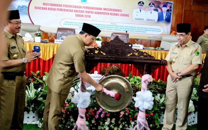 Pembukaan Musrenbang Dilakukan Oleh Plt Gubernur Bengkulu Rohidin Mersyah