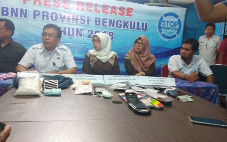 Press release BNNP Bengkulu yang digelar Kamis (16/08/2018)