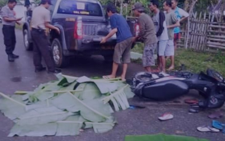 Situasi kecelakaan maut yang merenggut nyawa DA.