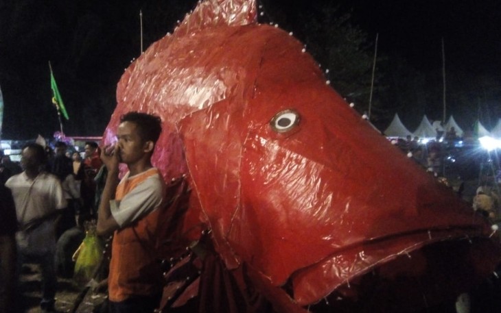 Salah satu kreasi telong-telong di festival Tabut