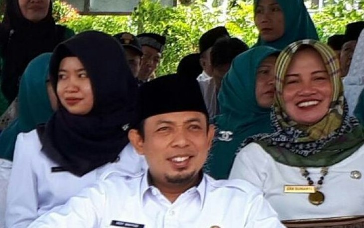 Wakil Walikota Bengkulu Dedy Wahyudi saat menghadiri peringatan Harganas ke-25 di Kecamatan Ratu Samban, Rabu (31/10)