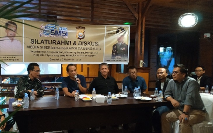 Silaturahmi dan Diskusi Media Siber bersama Polda Bengkulu