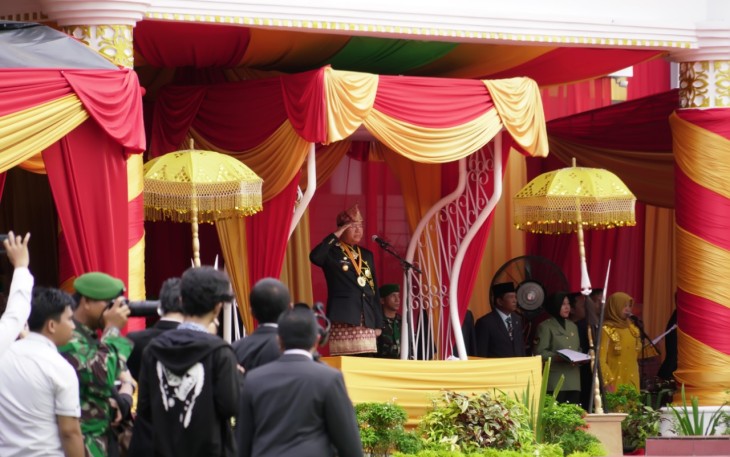 Upacara HUT Bengkulu ke 50 dan Penyerahan penghargaan WTP, Penyerahan Sertifikat ISO, Penyerahan Tanda Kehormatan Setya Lancana, Penyerahan Piagam Germas dan lain-lain