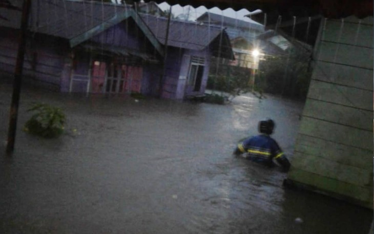 Rumah warga terendam banjir