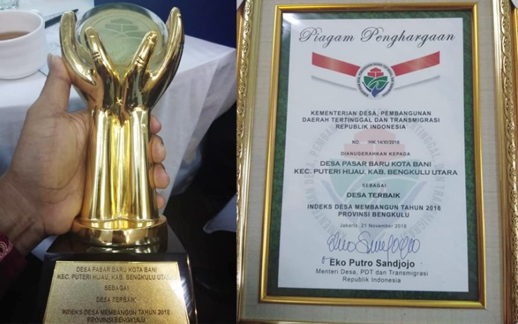 Desa Kota Bani Terima Penghargaan