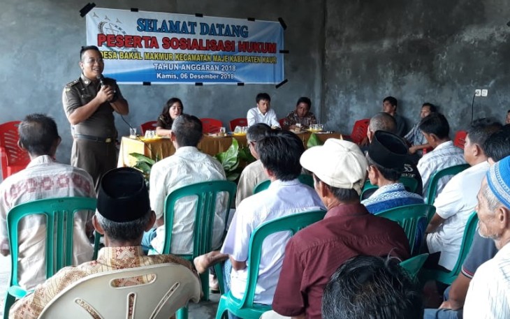 Sosialisasi Hukum Desa Bakal Makmur, Kecamatan Maje Kabupaten Kaur 