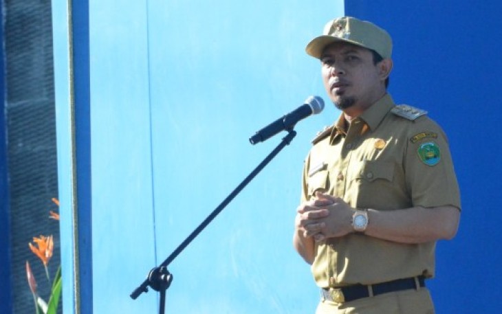 Wakil Wali Kota Bengkulu Dedy wahyudi Pimpin Apel di PDAM Tirta Dharma Kota Bengkulu