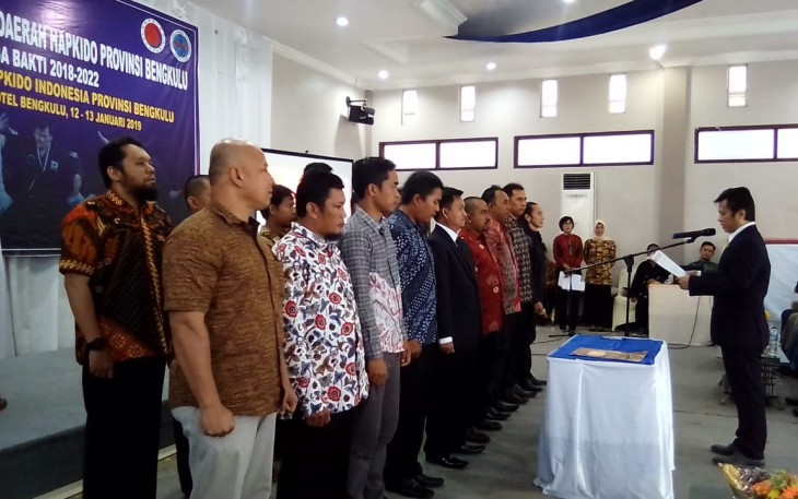 Pelantikan pengurus Hapkido Provinsi Bengkulu