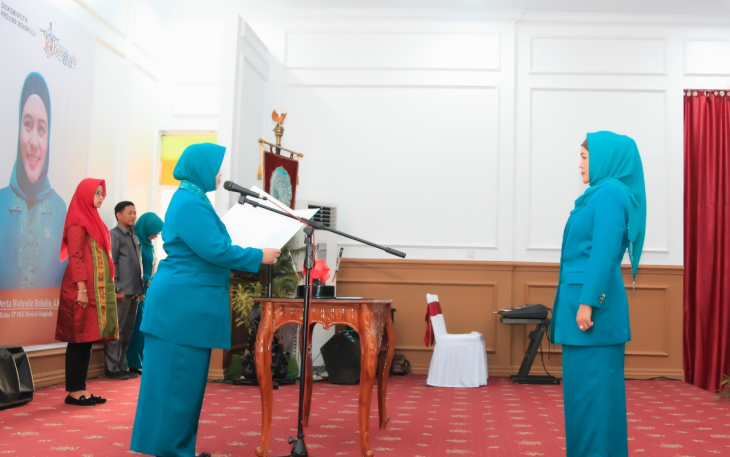 Pelantikan Ketua TP PKK Provinsi Bengkulu, sisa masa jabatan 2016-2021