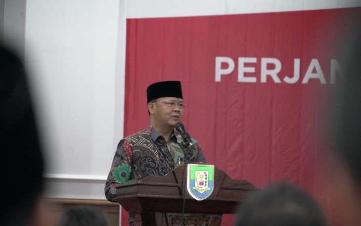 Gubernur Bengkulu Rohidin Mersyah saat memberikan kata sambutan