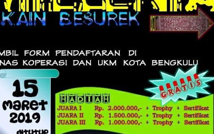 Foto Selebaran Lomba Desain Milenial Batik Besurek