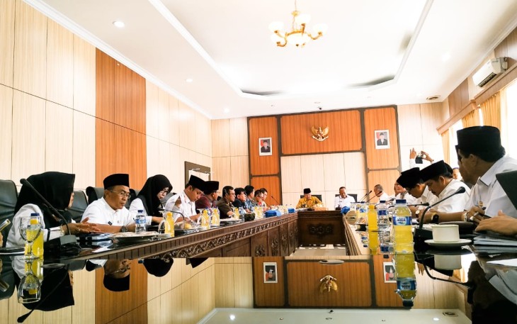 Gubernur Bengkulu Rohidin Mersyah melakukan pertemuan bersama Tim Setjen Dewan Ketahanan Nasional.