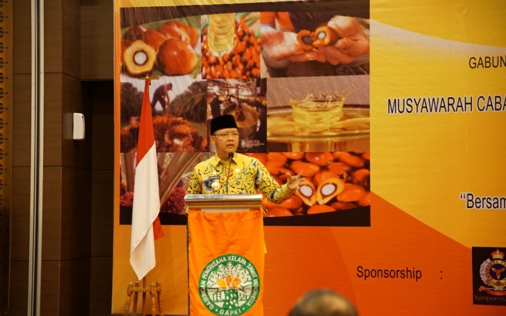 Gubernur Bengkulu Rohidin Mersyah menghadiri acara Musyawarah Cabang II serta Pelantikan Pengurus Gabungan Pengusaha Kelapa Sawit.