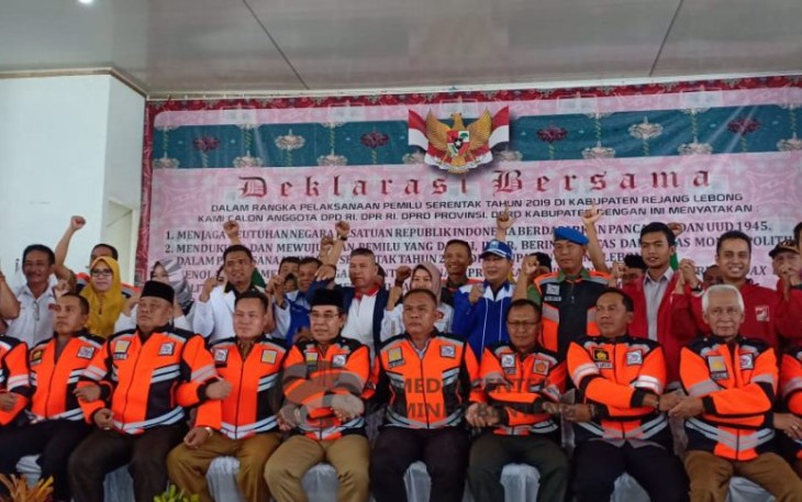 Wakil Bupati Bengkulu Tengah Septi Periadi, S.TP Hadiri Deklarasi Bersama Pemilu Damai 2019