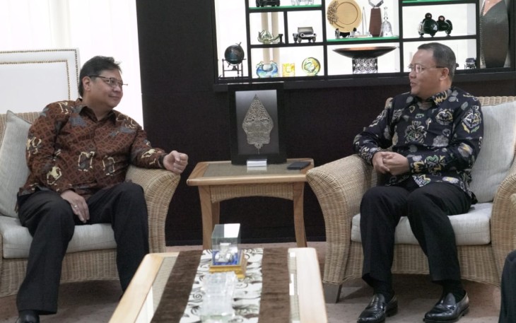 Gubernur Bengkulu Rohidin Mersyah Temui Menteri  Perindustrian RI Airlangga Hartarto