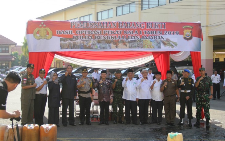 Gubernur Bengkulu Rohidin Mersyah Hadir Dalam Apel Pasukan Oop Ketupat Nala 2019  