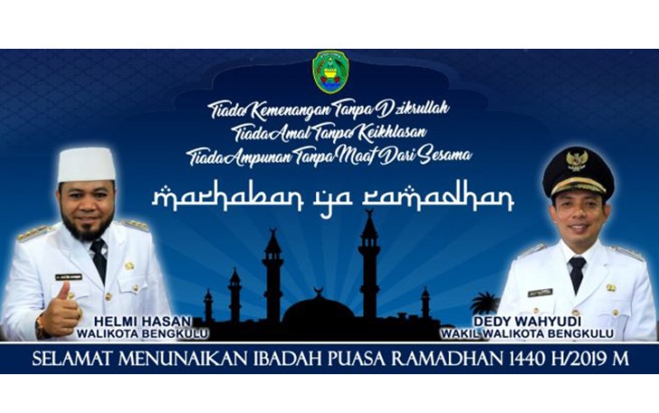 Wali Kota Bengkulu Helmi Hasan dan Wakil Wali Kota Bengkulu Dedy Wahyudi 