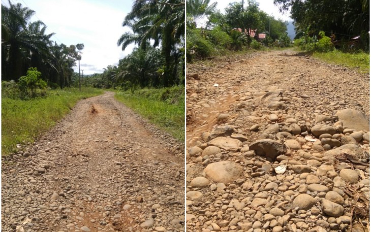 Kondisi Jalan Desa Tanah Hitam  