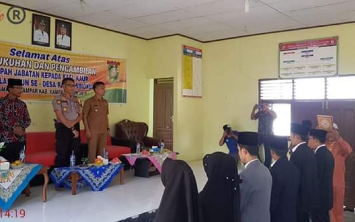 Kepala Desa Ranah Singkuang Lantik Aparat Desa Dan Kadus Terpilih 