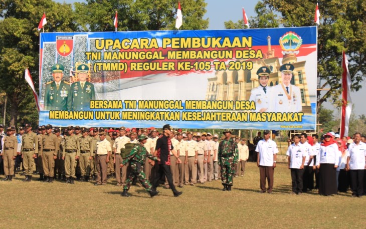 GubernurJateng Ganjar Pranowo saat membuka TMMD reguler 105 wilayah Kodim 0723 Klaten