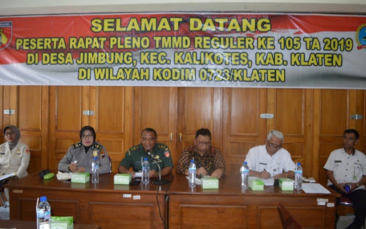 Rapat Pleno Bahas Start Hingga Finish TMMDReg 105 Agar Sukses