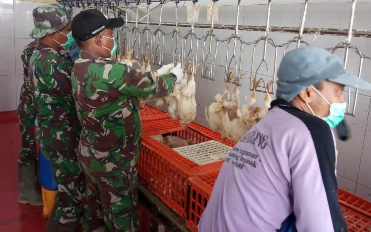Lakukan Komsos Sembari Menimba Ilmu Usaha Pemotongan Ayam