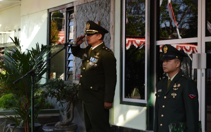 Mayor Inf Sapto Budi Kasdim 0723 Klaten Irup Upacara Peringatan HUT RI ke 74