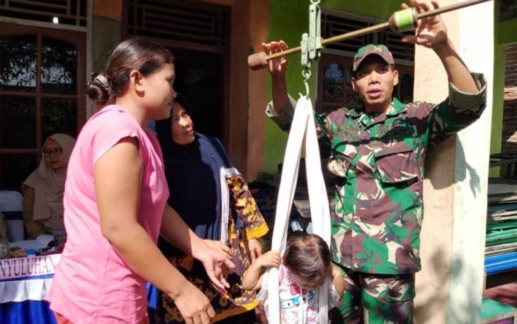 Pendampingan Satgas TMMD Tegal Kepada Posyandu