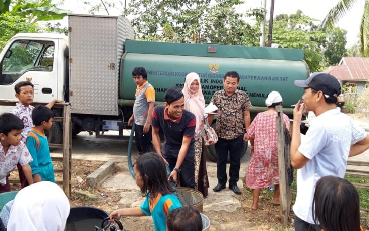BPBD Seluma Salurkan AIr Bersih Pada Warga Kekeringan 