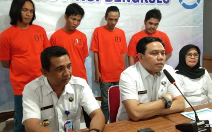 Brigjen Pol Agus Riansyah Saat Konferensi Pers di Kantor BNN Provinsi Bengkulu 