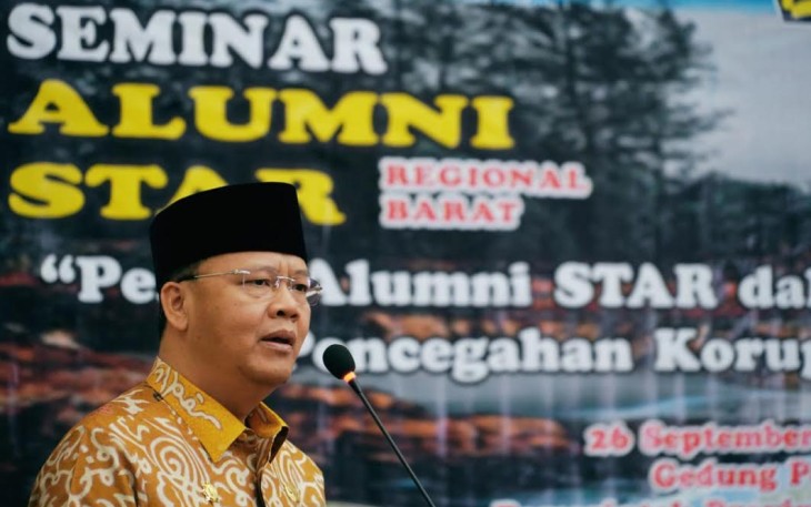 Gubernur Bengkulu Rohidin Mersyah saat hadir menjadi Keynote Speaker pada pembentukan Program STAR BPKP