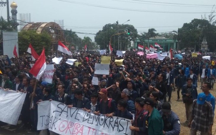 Ribuan Mahasiswa Bengkulu saat Demo