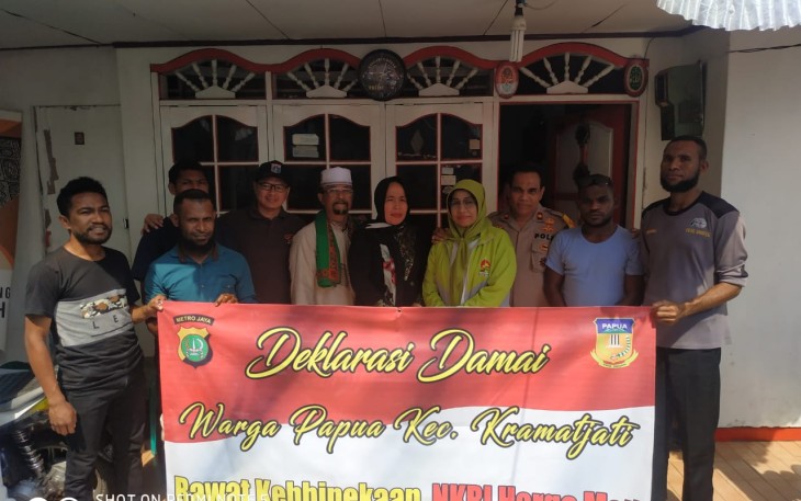 Deklarasi Damai Warga Papua di Kramat Jati Jakarta Timur dengan Tiga Pilar