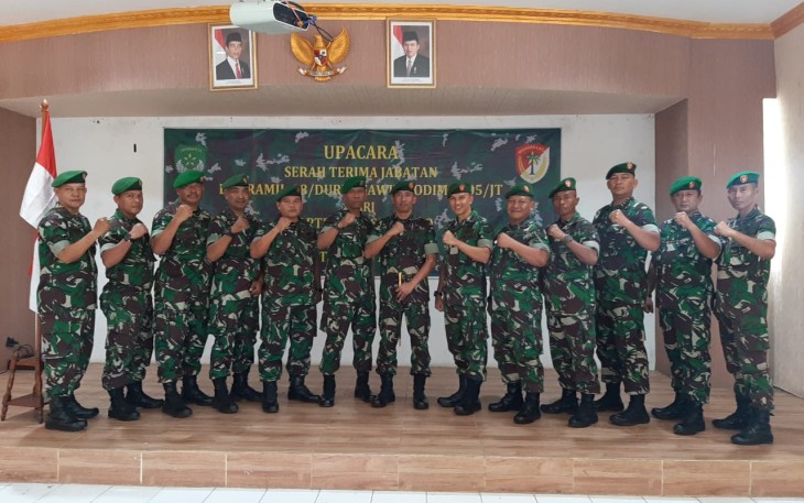 Dandim 0505/Jakarta Timur Pimpin Laporan Sertijab Danramil
