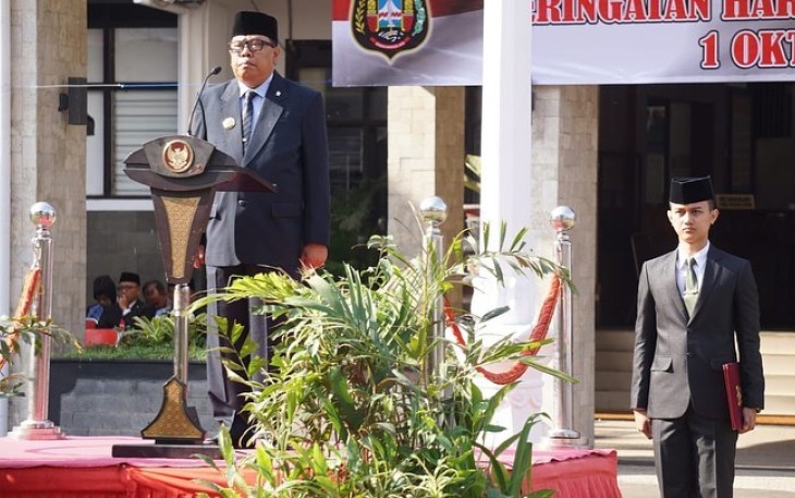 Plt Walikota Blitar Santoso Sebagai Inspektur Upacara Bendera Peringatan Hari Kesaktian Pancasila Tahun 2019