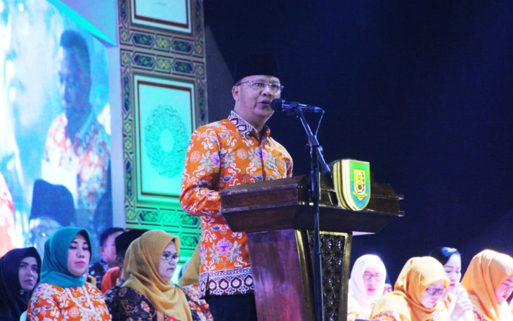 Gubernur Bengkulu Rohidin Mersyah Dalam Pembukaan MTQ XXXIV Yang di Gelar dI Kabupaten Mukomuko 