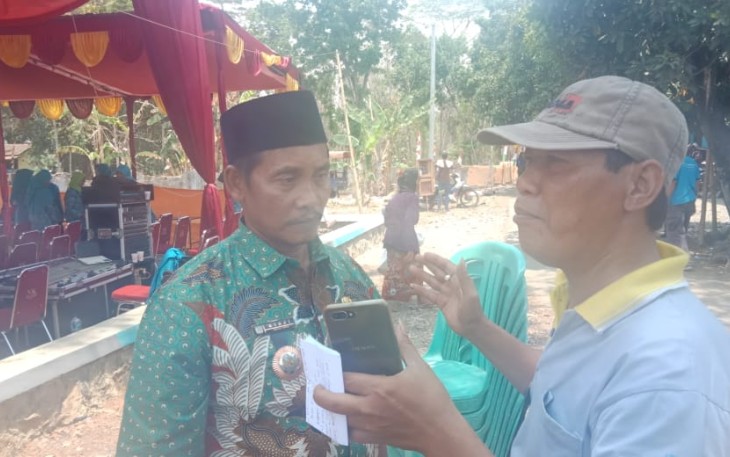 Kades Riaji saat di konfirmasi Tim Media