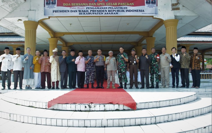 Pemkab Asahan dan Forkopimda adakan Doa Bersama dan Apel Gelar Pasukan dengan TNI-Polri Jelang Pelantikan Presiden dan Wakil Presiden RI