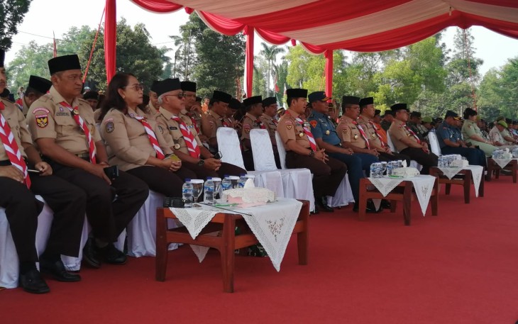 Kodim 0505/Jakarta Timur Apresiasi Giat Perkemahan Pramuka Bhakti Nasional Ta.2019