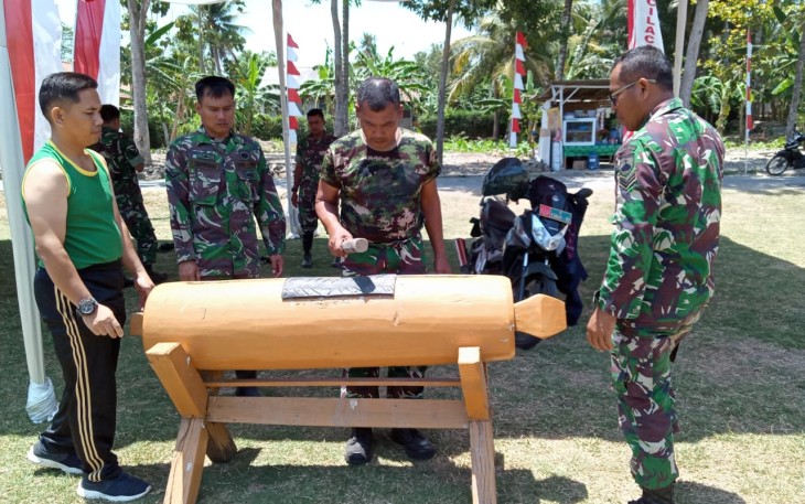 Kentongan Khusus Di Datangkan Dari Wilayah Koramil Majenang Sudah Tiba Di lokasi