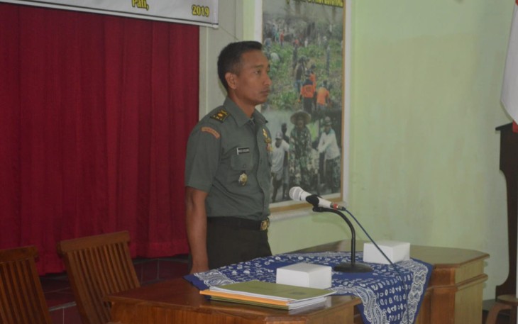 Kasdim Pati Mayor Inf Much. Sholihin membuka binsiap apwil