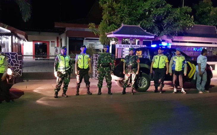 Koramil Dan Polsek Karangdowo Lakukan Patroli Gabungan Blue Light  