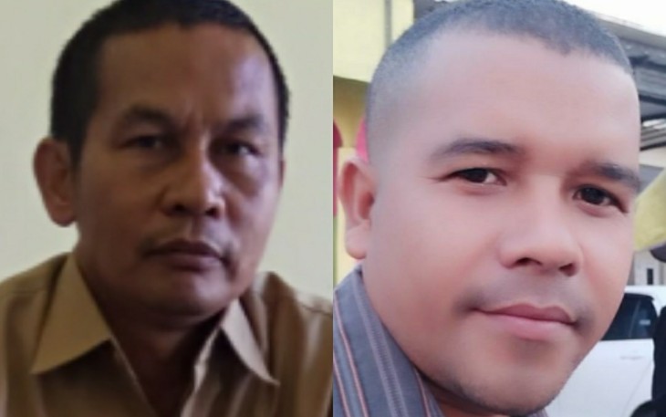 Kadis Nakertrans Aceh Singkil Jaruddin dan Ketua Yara setempat Irfan Efendi.