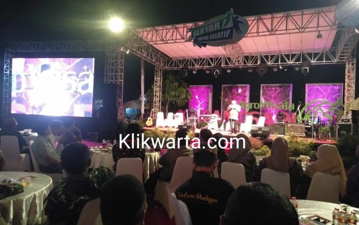 Plt Wali Kota Blitar Santoso Saat Memberikan Sambutan Dalam Peluncuran Kampung Kreatif  