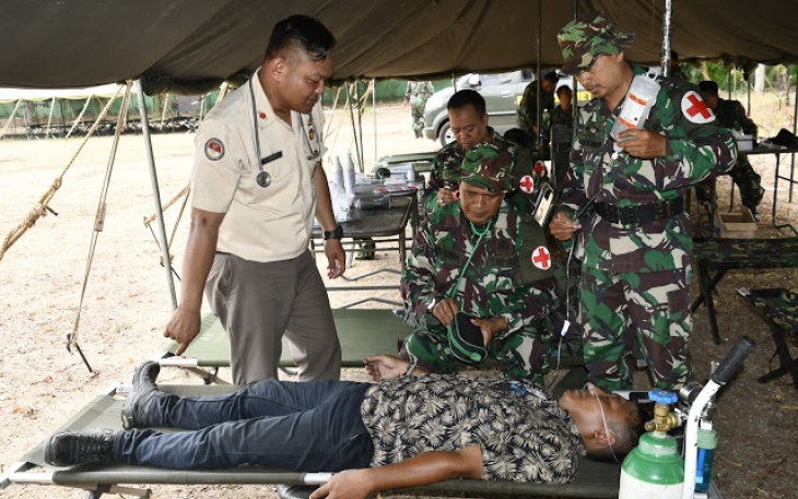 Penanganan Pertama Korban Erupsi Gunung Merapi (Sekenario latihan)